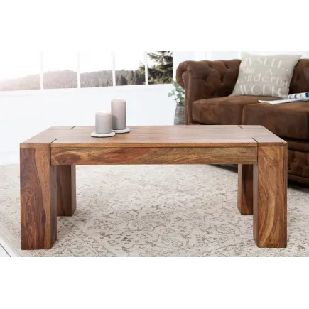 Table basse 100 cm rectangelaire en bois massif