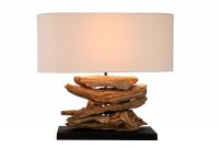 Lampe à poser de 55 cm en bois flotté naturel