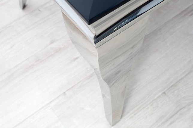 Table basse noir/argenté de style baroque 100 cm