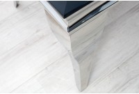 Table basse noir/argenté de style baroque 100 cm