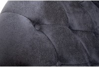 Fauteuil design Chesterfield coloris gris capitonné