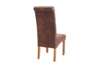 Ensemble de 2 chaises capitonnées Chesterfield coloris brun