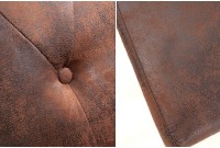 Ensemble de 2 chaises capitonnées Chesterfield coloris brun