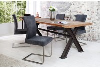 Lot de 2 chaises design vintage teinté gris