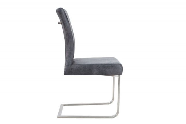 Lot de 2 chaises design vintage teinté gris
