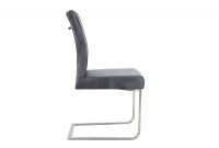 Lot de 2 chaises design vintage teinté gris