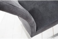 Lot de 2 chaises design vintage teinté gris