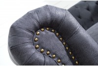 Canapé Chesterfield en microfibre gris
