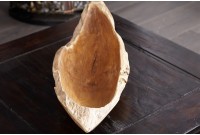 Grand Bol Décoratif 60cm en Bois de Teck Massif - Centre de Table Artisanal