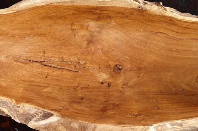Grand Bol Décoratif 60cm en Bois de Teck Massif - Centre de Table Artisanal