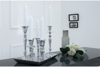 Chandelier design baroque coloris argenté à 7 branches