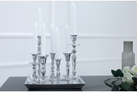 Chandelier design baroque coloris argenté à 7 branches