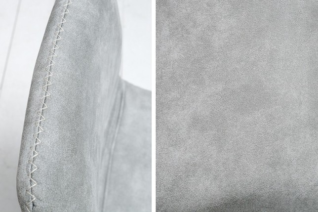 Lot de 4 chaises de salle à manger design scandinave coloris gris claire en microfibre