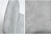 Lot de 4 chaises de salle à manger design scandinave coloris gris claire en microfibre