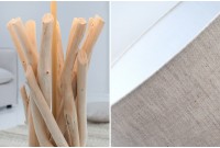 Lampe à poser design naturel en bois flotté