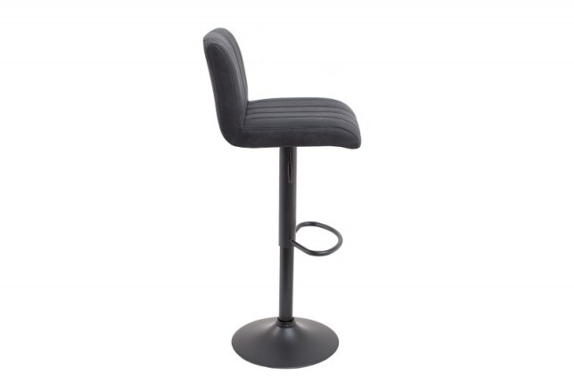 Lot de 2 tabourets de bar design coloris gris vintage en microfibre