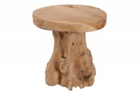 Table d'appoint design naturel de 40cm en bois massif