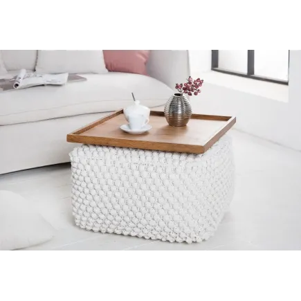 Plateau design de 50 cm coloris naturel en bois massif 2