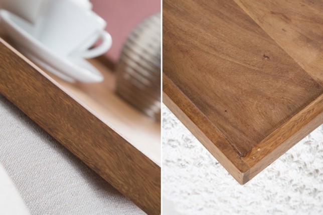 Plateau design de 50 cm coloris naturel en bois massif