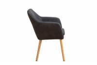 Chaise contemporaine de salle à manger coloris gris vintage en microfibre