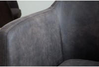 Chaise contemporaine de salle à manger coloris gris vintage en microfibre