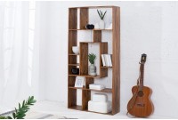 étagère contemporaine de 180 cm coloris naturel en bois massif sheesham