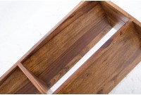 étagère contemporaine de 180 cm coloris naturel en bois massif sheesham