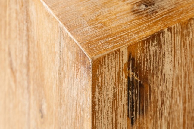 Colonne design naturel de 50 cm en bois massif