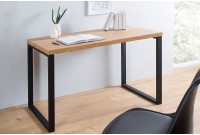 Table de bureau de 120 cm coloris naturel et noir