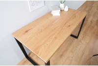 Table de bureau de 120 cm coloris naturel et noir