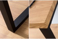 Table de bureau de 120 cm coloris naturel et noir