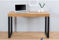 Bureau moderne rectangulaire de 120cm coloris chêne et noir