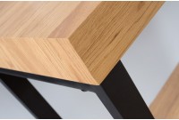 Bureau moderne rectangulaire de 120cm coloris chêne et noir