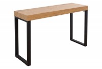 Bureau moderne rectangulaire de 120cm coloris chêne et noir