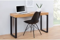 Bureau moderne rectangulaire de 120cm coloris chêne et noir