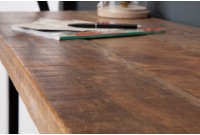 Table à manger 115cm en bois massif et fer