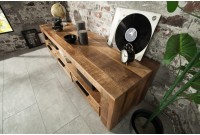 Meuble TV design industriel 170 cm en bois massif