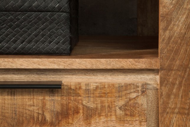 Meuble TV design industriel 170 cm en bois massif