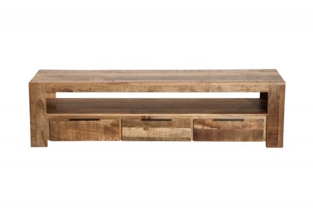 Meuble TV design industriel 170 cm en bois massif