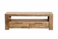 Meuble TV design industriel 130 cm en bois massif