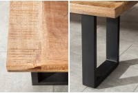 Banquette design 170cm en Fer, Bois de Mangue