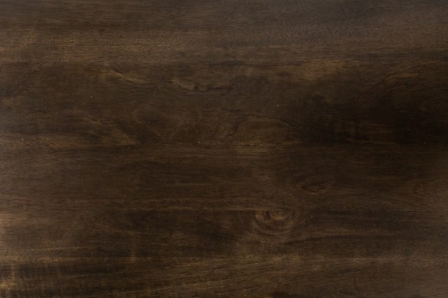 Bahut contemporain à 4 portes en bois massif coloris brun naturel avec pieds en métal doré