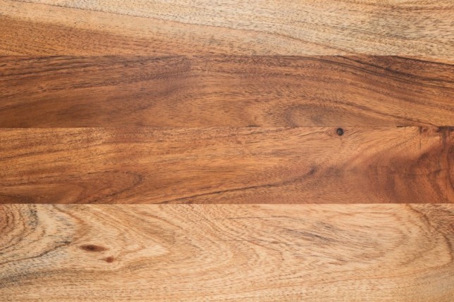 Table d'appoint design industriel coloris naturel et noir en bois massif et métal