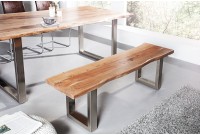Banc 160 cm design industriel alliant bois et métal