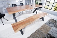 Banc 160 cm design industriel alliant bois et métal