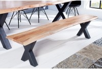 Banc 160 cm design industriel alliant bois et métal