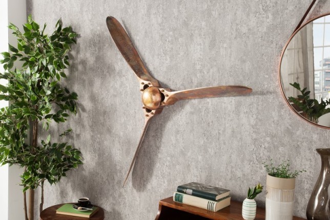 Objet décoratif mural design hélice coloris cuivre