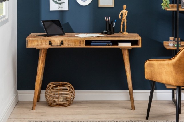 Bureau de 120cm en bois massif coloris naturel