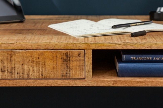 Bureau de 120cm en bois massif coloris naturel