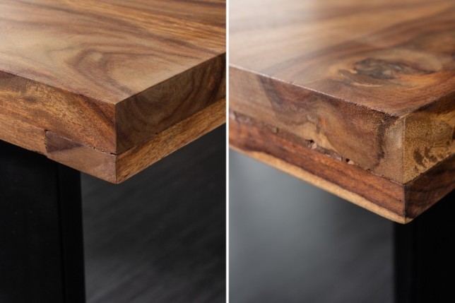 Table à manger de120cm en bois massif coloris naturel